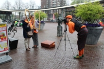 Oranje fotograaf